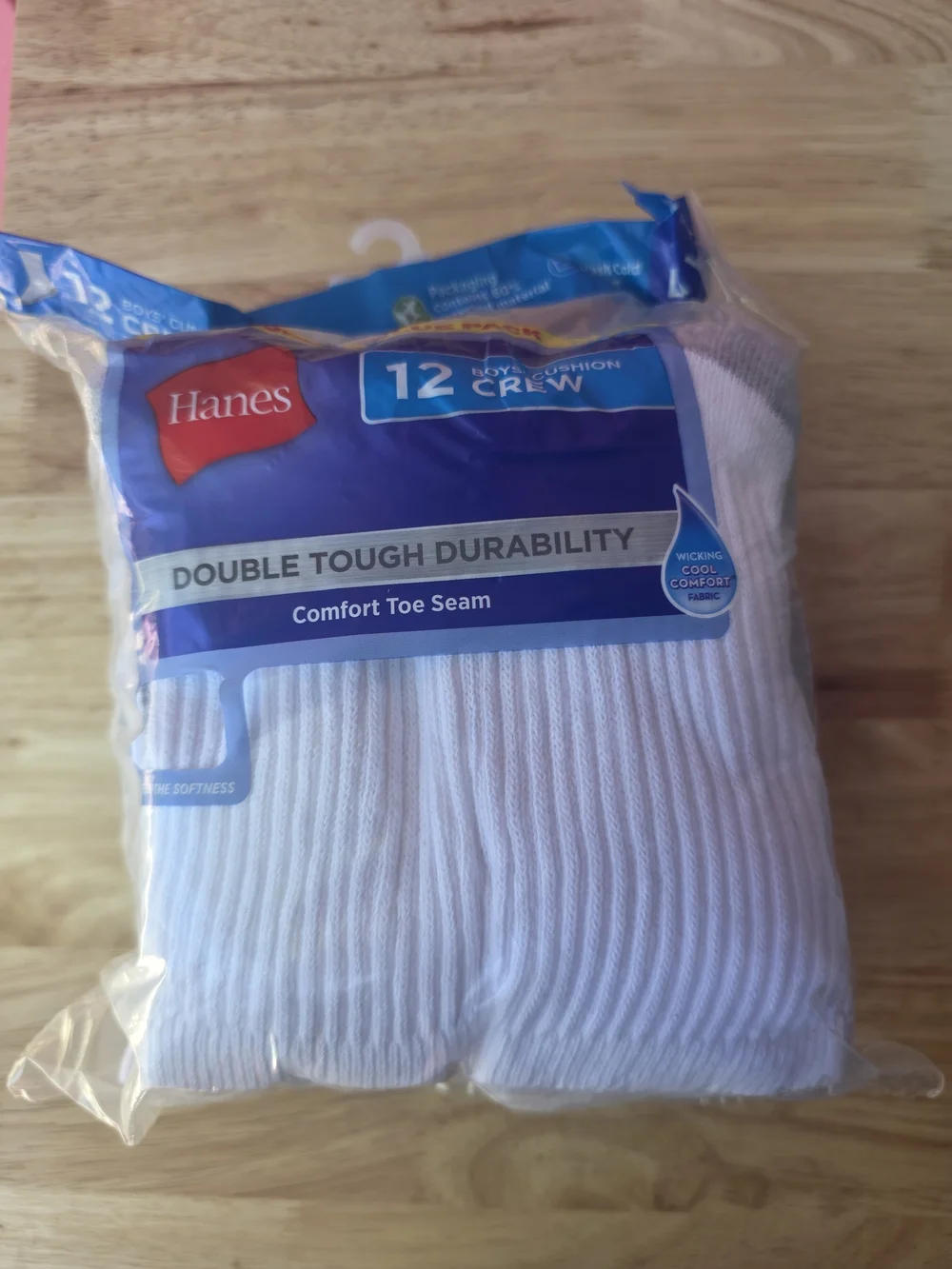 Hanes Light Blue Ribbed Crewneck Sweater